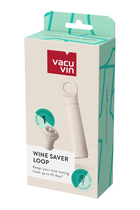 Vacu Vin pompă de vid și capac Loop 6,6 x 22 x 4 cm 7812606 bej AA00