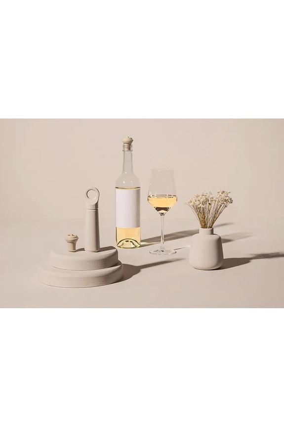 Vacu Vin pompă de vid și capac Loop 6,6 x 22 x 4 cm 7812606 bej