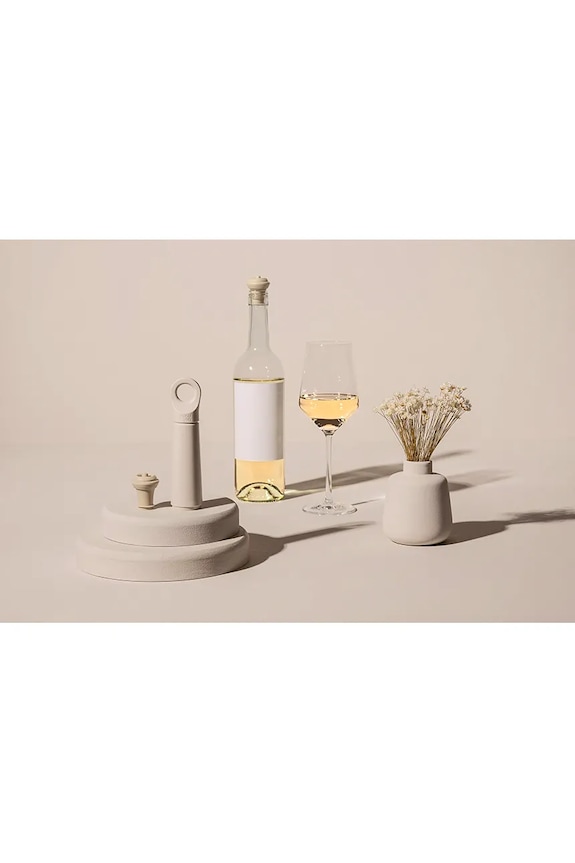 Vacu Vin pompă de vid și capac Loop 6,6 x 22 x 4 cm 7812606 bej