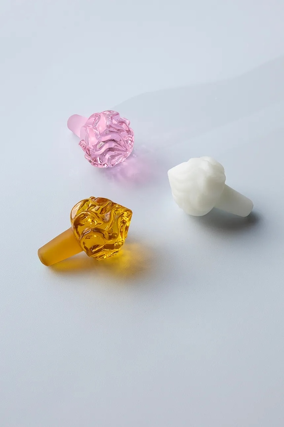 &k amsterdam dop pentru vin din sticlă colorată 8 cm alb 2323.19