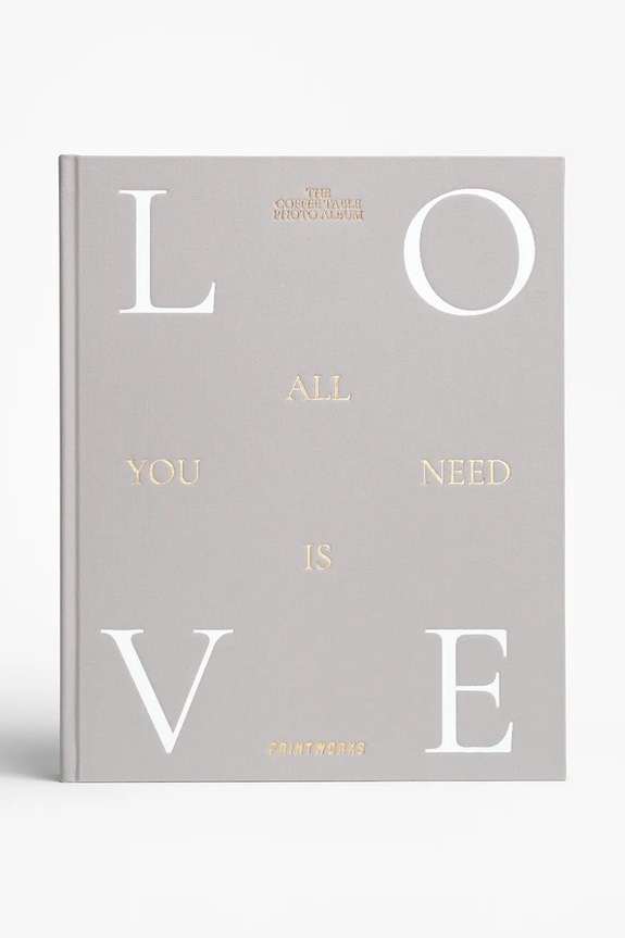 Άλμπουμ φωτογραφιών Printworks All You Need is Love 33 x 27 cm μπεζ PW00769
