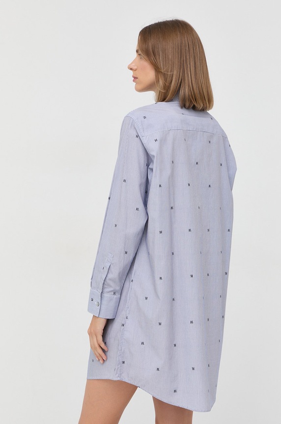 Odjeća Pamučna haljina Karl Lagerfeld 225W1608 mornarsko plava