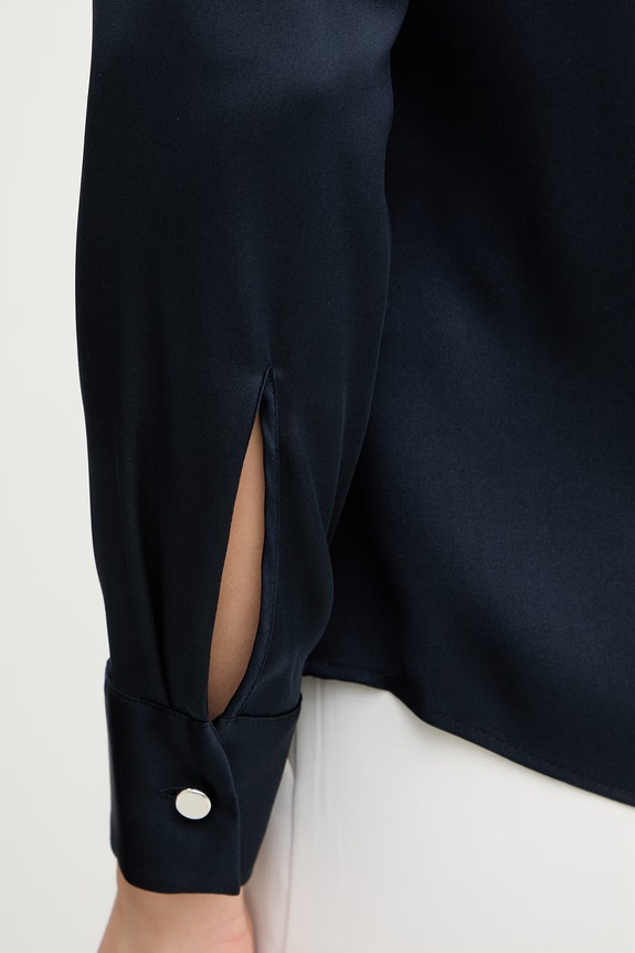 BOSS camicia in seta 50538481 blu navy