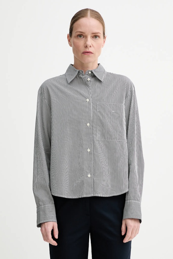 Βαμβακερό πουκάμισο Marc O'Polo casual μαύρο M00081342021