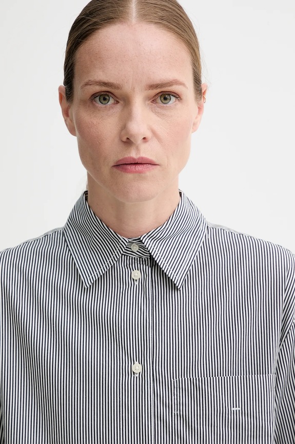 Βαμβακερό πουκάμισο Marc O'Polo μαύρο M00081342021