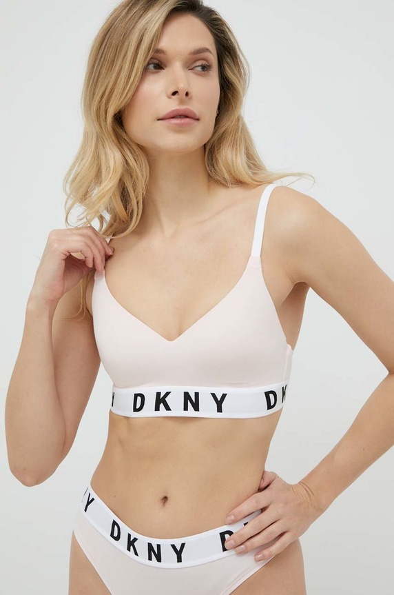 Dkny biustonosz dzianina różowy DK4518