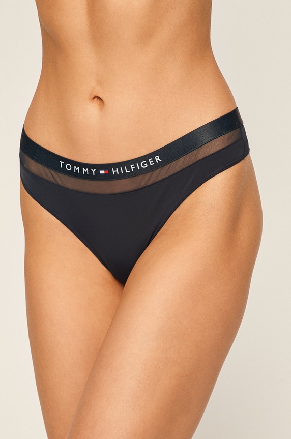Tommy Hilfiger - Stringi dzianina granatowy UW0UW00058
