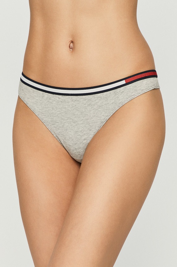 Tommy Hilfiger - Stringi dzianina szary UW0UW01548.NOS