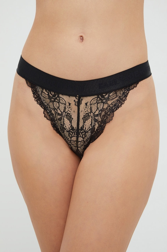 Karl Lagerfeld brazil bugyi csipke fekete 225W2113