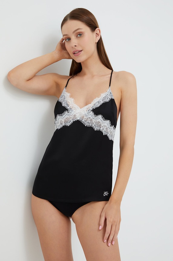 Abbigliamento Karl Lagerfeld maglietta notte 225W2132 nero