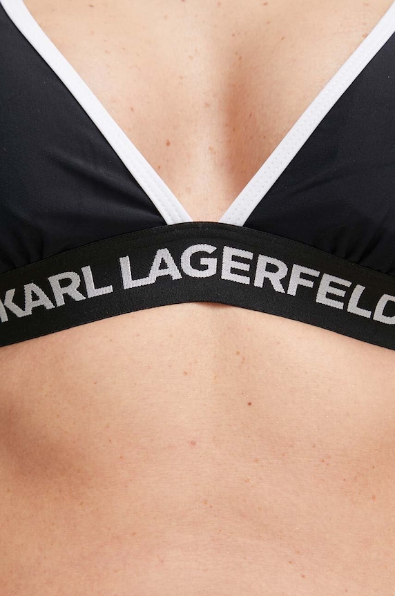 Karl Lagerfeld biustonosz kąpielowy czarny 230W2234