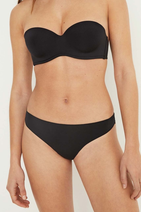 women'secret stringi tkanina czarny 4302074