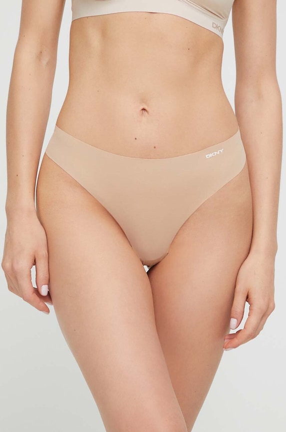 Dkny stringi 3-pack dzianina czarny DK5026P3