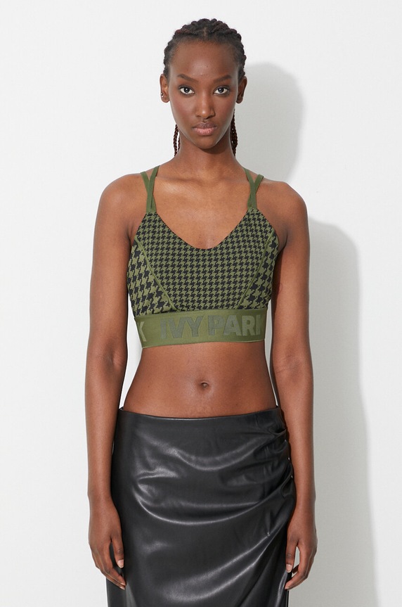 adidas Originals sports bra x Ivy Park all-over print green HM2595