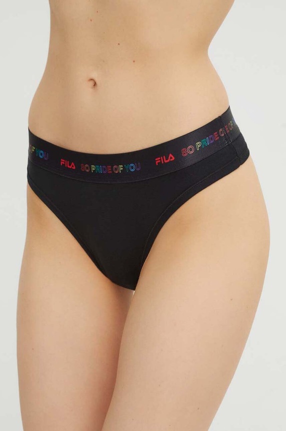 Tanga Fila jemný vzor černá FU6260