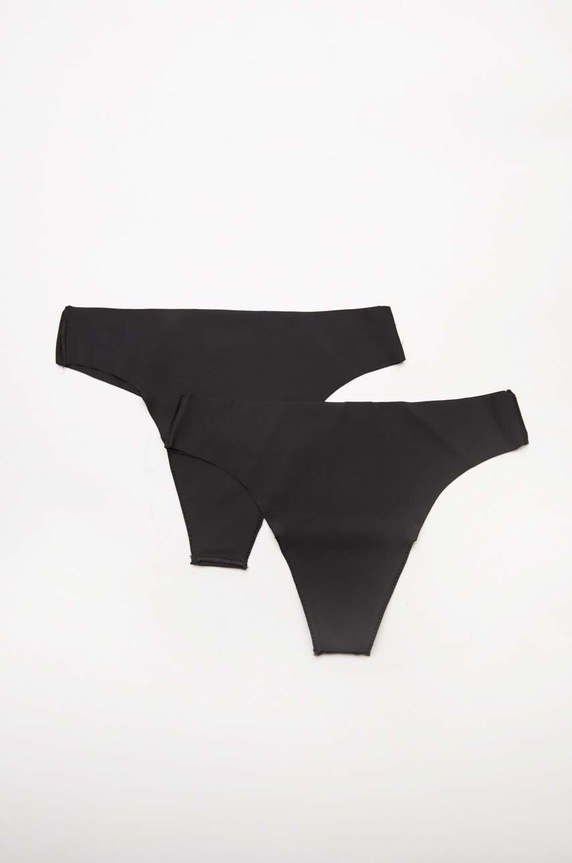 Стринги women'secret 2 шт трикотаж чёрный 7683089.1