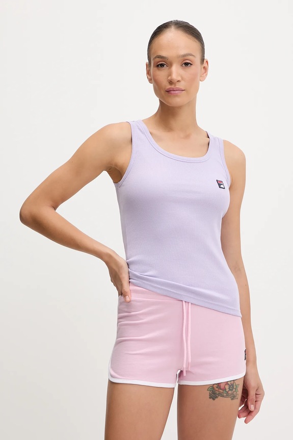 Fila pijama din două piese femei cu bumbac violet FPS4163