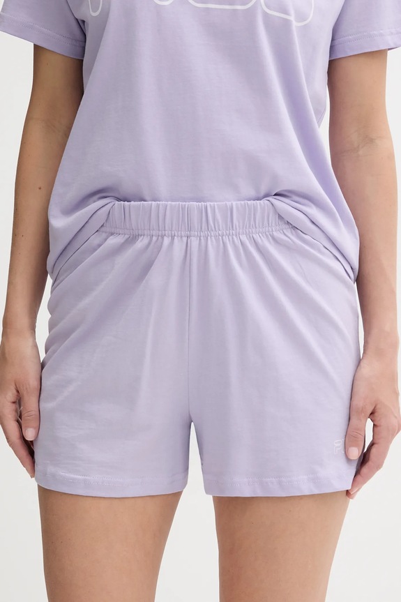 Ρούχα Fila δύο τεμαχίων γυναικεία βαμβακερά FPS4177 μωβ