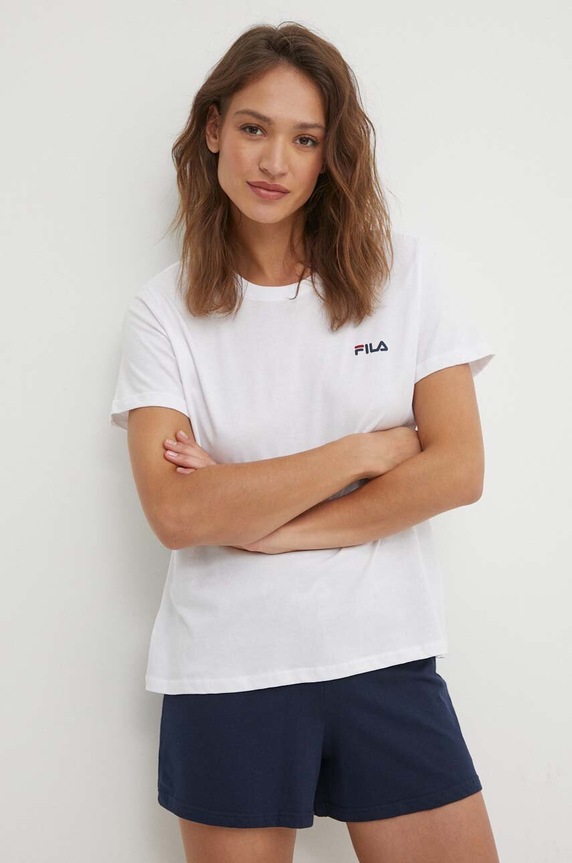 Fila Dvojdielne pyžamo dámske bavlnené bavlna biela FPS4180