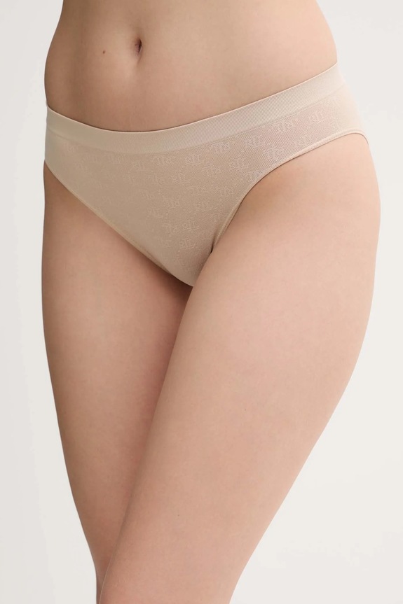 Nohavičky Lauren Ralph Lauren jednofarebný béžová 4L0048