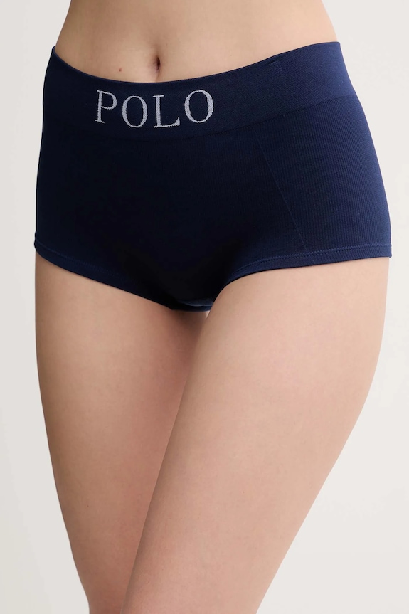 Polo Ralph Lauren hipstery damskie z lyocellem dzianina granatowy 4P0314