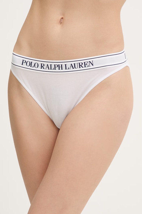 Σλιπ Polo Ralph Lauren λεπτό μοτίβο λευκό 4P0482