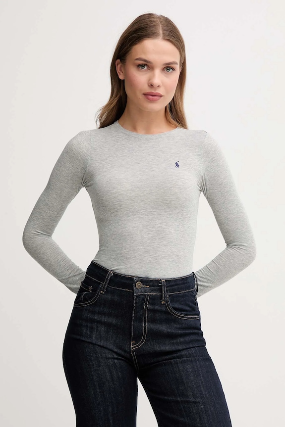 Polo Ralph Lauren body z elastanem szary 4P0491