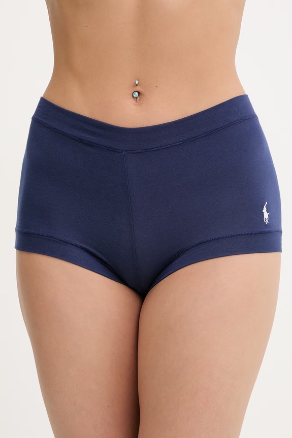 Polo Ralph Lauren hipstery damskie bawełniane z elastanem dzianina granatowy 4P0500