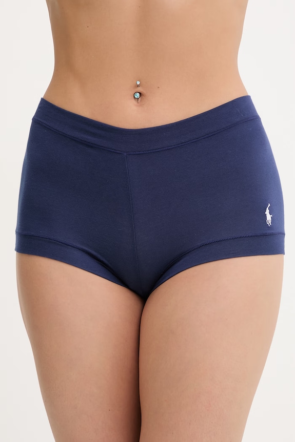 Polo Ralph Lauren hipstery damskie bawełniane z elastanem dzianina granatowy 4P0500