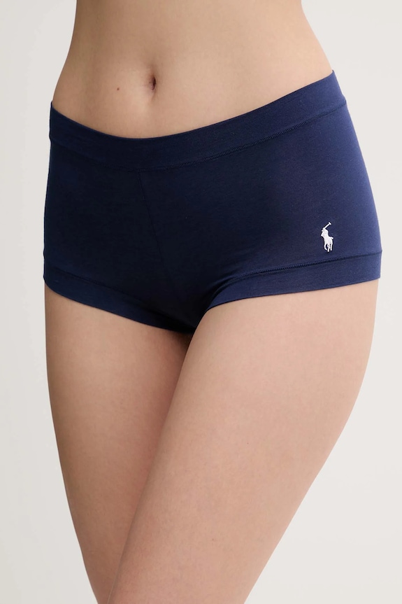 Polo Ralph Lauren hipstery damskie bawełniane z elastanem dzianina granatowy 4P0500