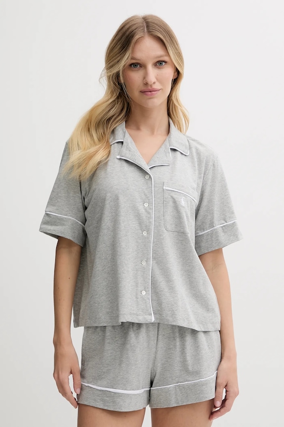 Polo Ralph Lauren pigiama piccola impronta grigio 4P0231