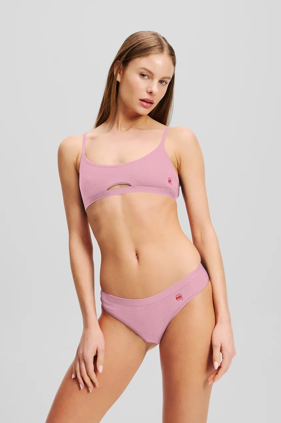Karl Lagerfeld reggiseno sovrastampa rosa A3W47022