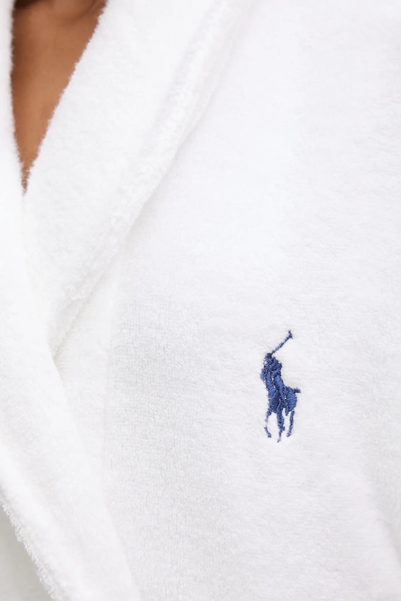 Polo Ralph Lauren πετσετέ μπουρνούζι γυναικείο βαμβακερό 4P0396 λευκό