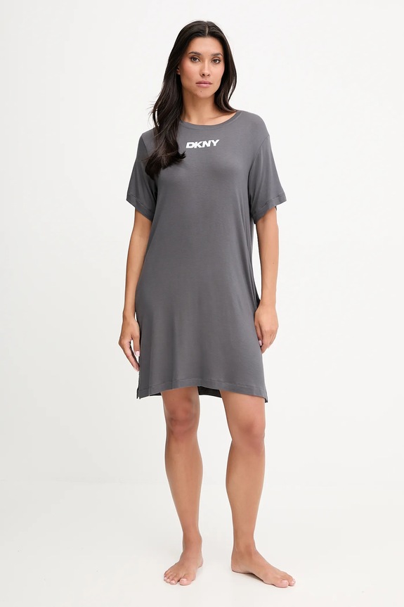 Nočná košeľa Dkny pletenina sivá YI30092