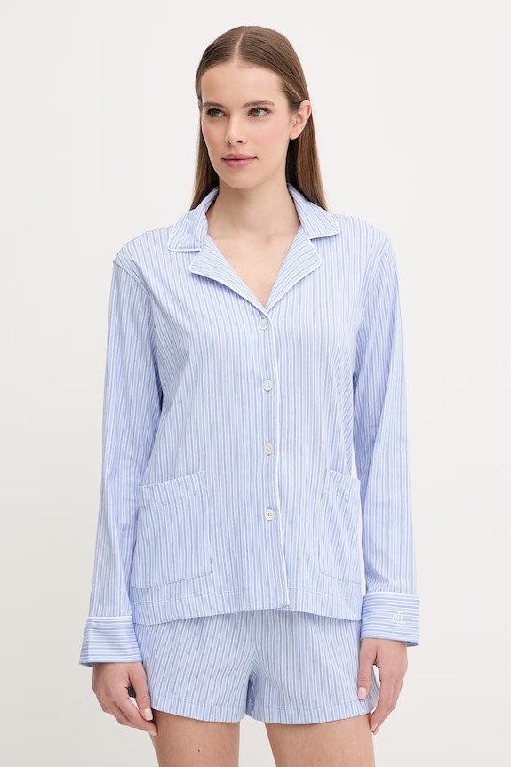 Βαμβακερές πιτζάμες Lauren Ralph Lauren βαμβάκι μπλε ILN12277