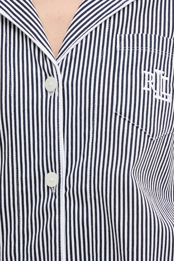 Bavlněné pyžamo Lauren Ralph Lauren ILN82313 námořnická modř
