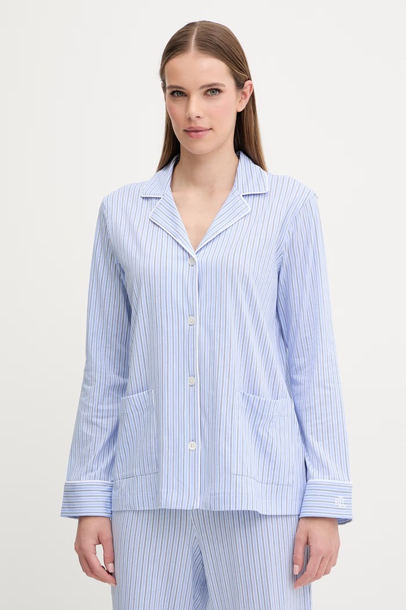Bavlněné pyžamo Lauren Ralph Lauren ILN92277 modrá AA00