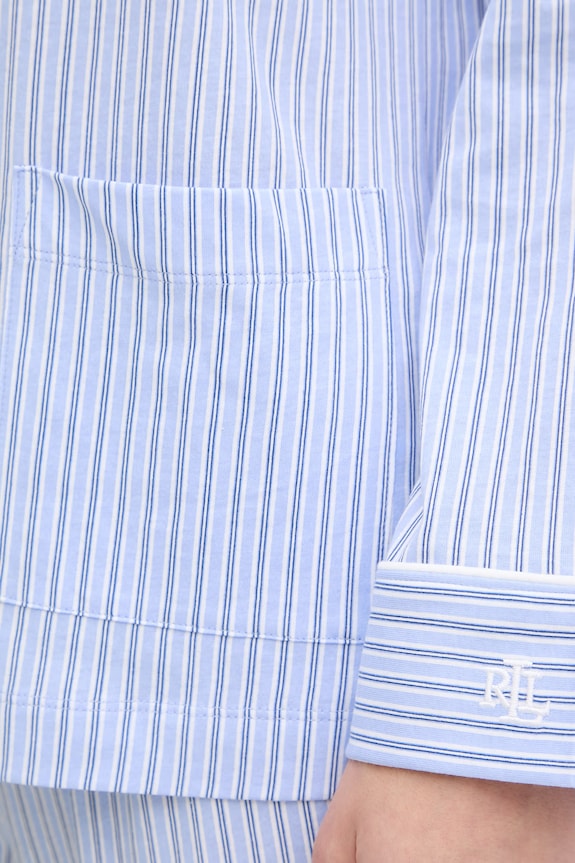 Bavlněné pyžamo Lauren Ralph Lauren ILN92277 modrá