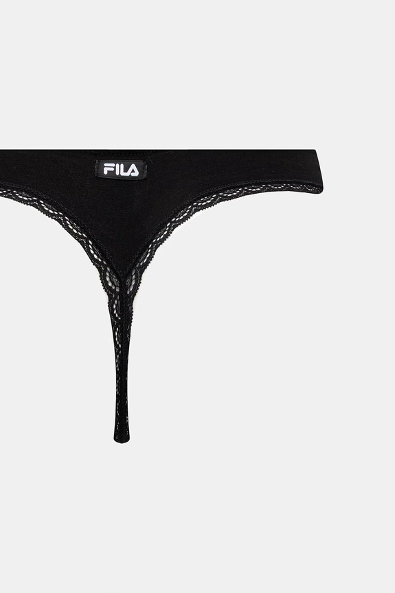 Fila stringi damskie z bawełną 3-pack czarny FU6377/3