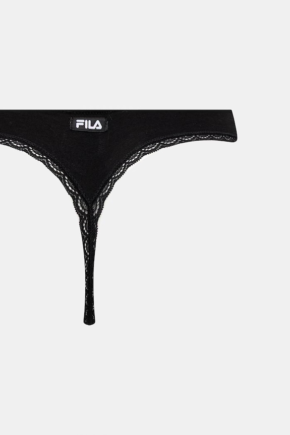Fila stringi damskie z bawełną 3-pack czarny FU6377/3