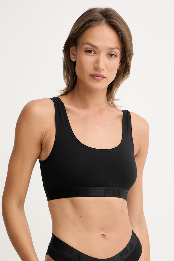 Fila biustonosz z bawełną czarny FU6369