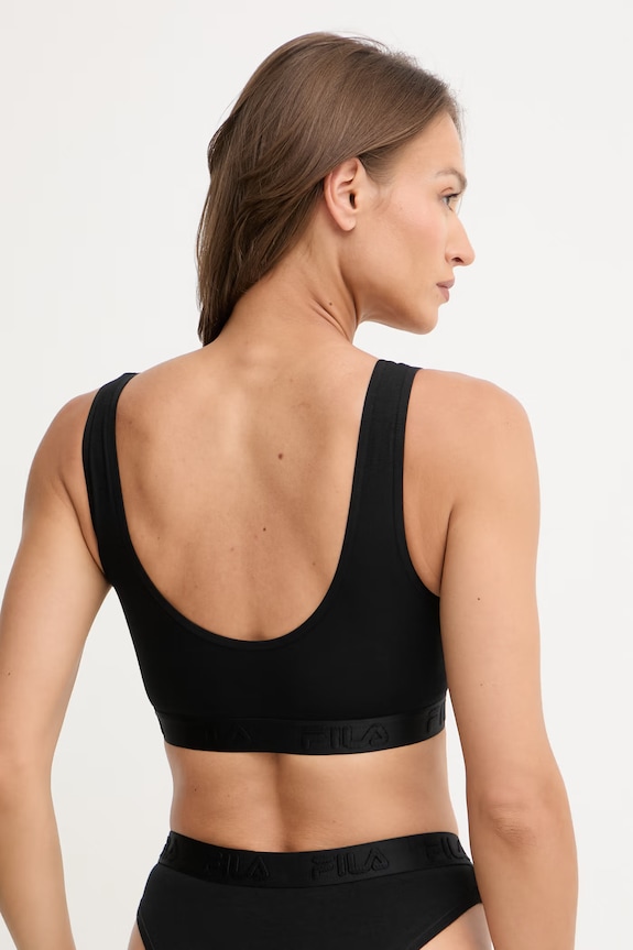 Odzież Fila biustonosz z bawełną FU6369 czarny