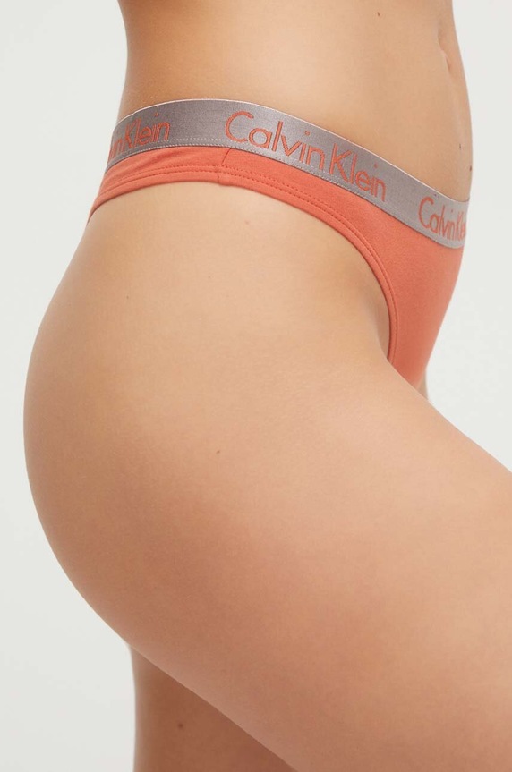Calvin Klein Underwear stringi 000QD3539E pomarańczowy AA00