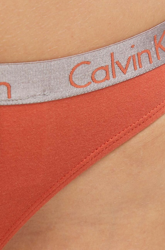Odzież Calvin Klein Underwear stringi 000QD3539E pomarańczowy