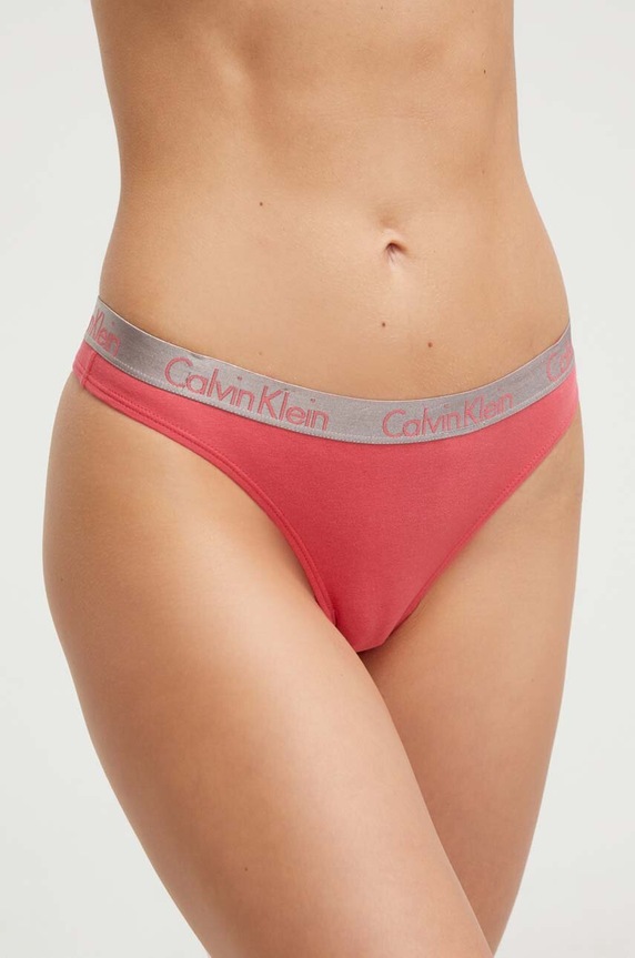Calvin Klein Underwear tanga nyomtatásos rózsaszín 000QD3539E