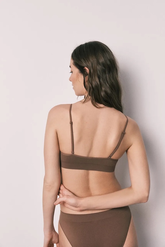 women'secret biustonosz trójkątny 4277856 brązowy AA00
