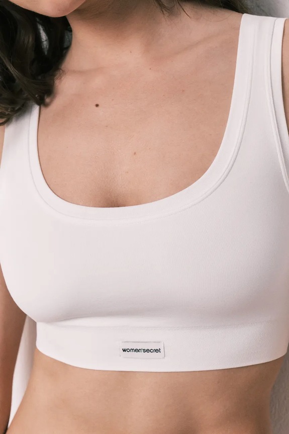 women'secret biustonosz bezszwowy 4277854 biały