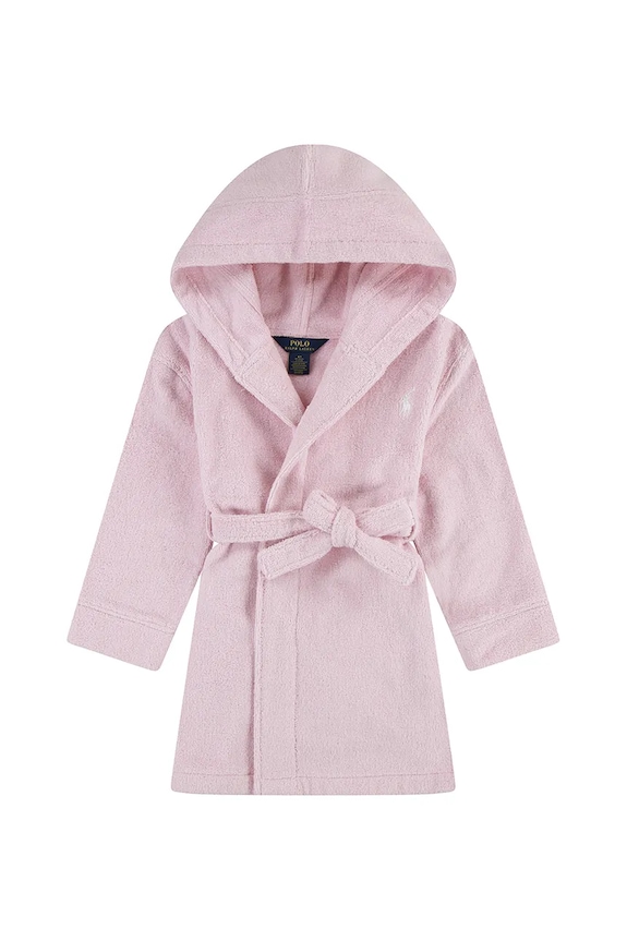 Polo Ralph Lauren szlafrok bawełniany dziecięcy różowy 2P0188