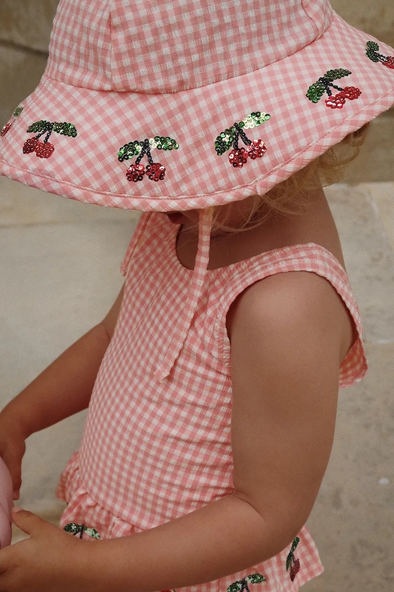 Konges Sløjd detské jednodielne plavky ETTA SWIMSUIT KS105641.PPY2 ružová