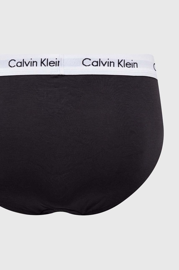 Odzież Calvin Klein Underwear slipy męskie bawełniane z elastanem 3-pack 0000U2661G granatowy